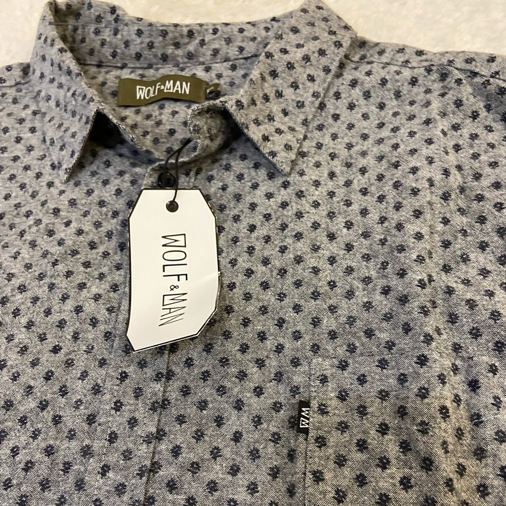 Wolf & Man Button Down Shirt- NWT